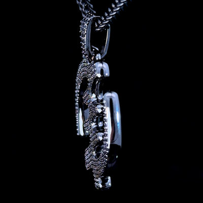 Gye Nyame Black Iced Adinkra Chain