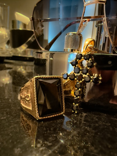 Onyx ANKH Men’s Ring