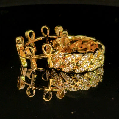Cuban ANKH Ring Bundle