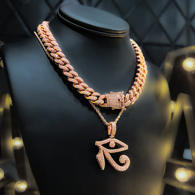 Pink Iced Heru 12mm Cuban Choker