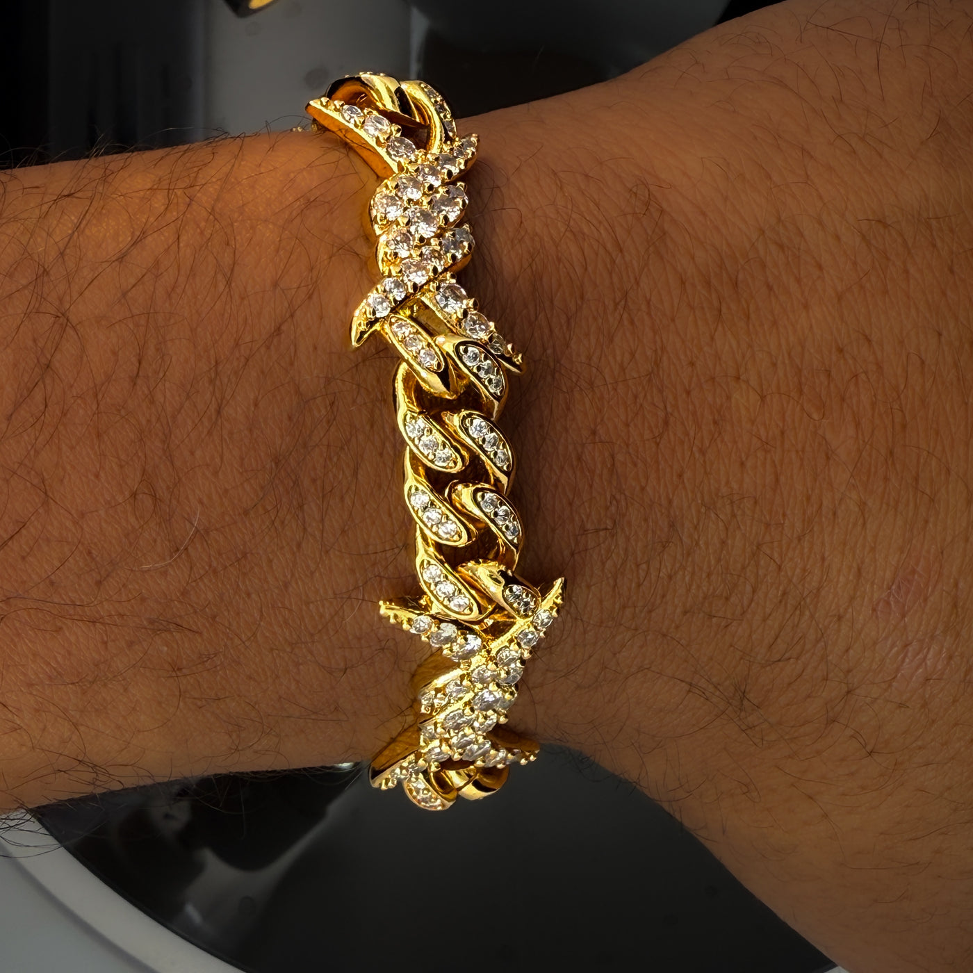 Iced Out Barbwire Bracelet