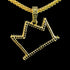 Black Iced Crown Basquiat Chain