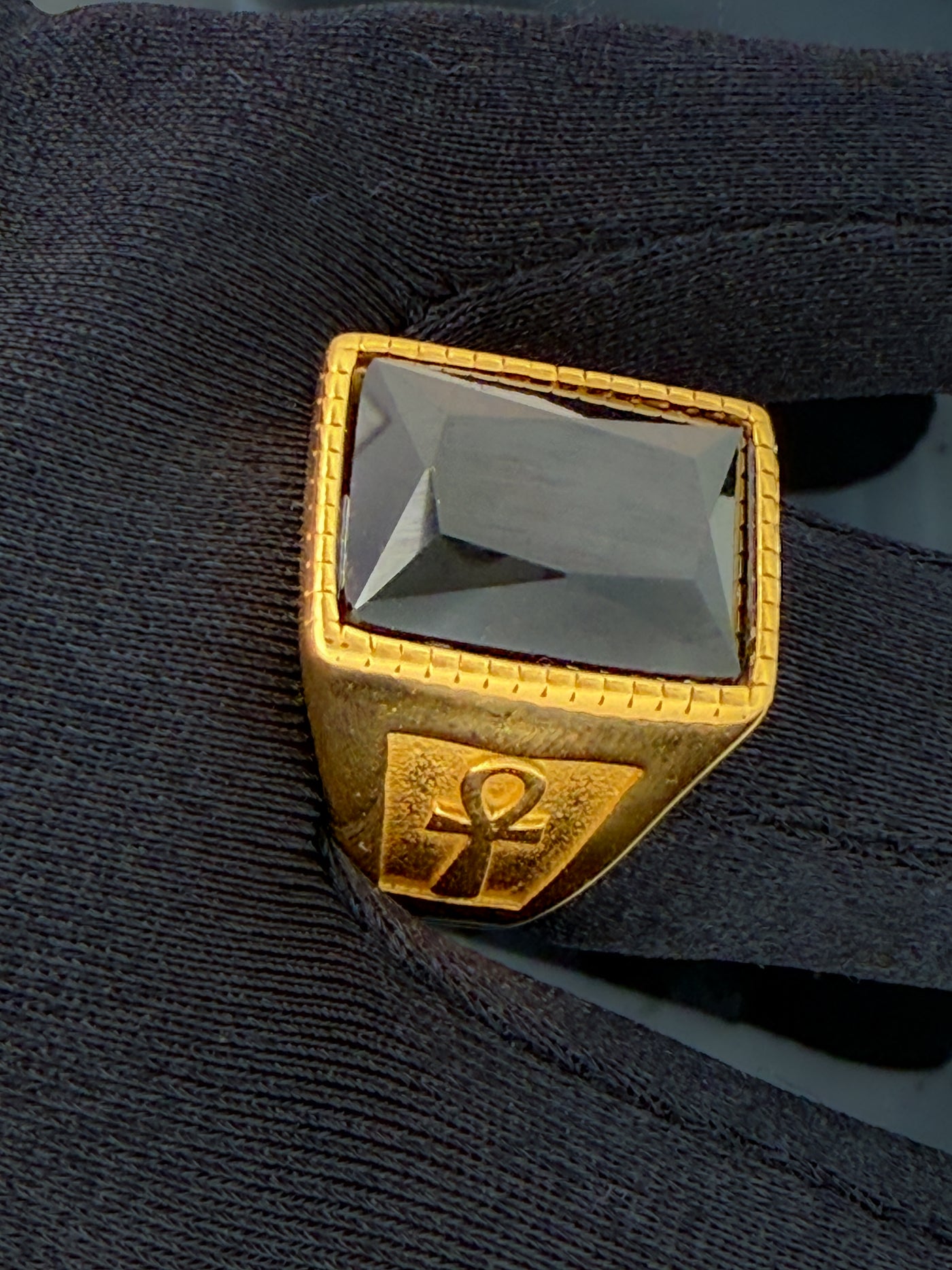 Onyx ANKH Men’s Ring