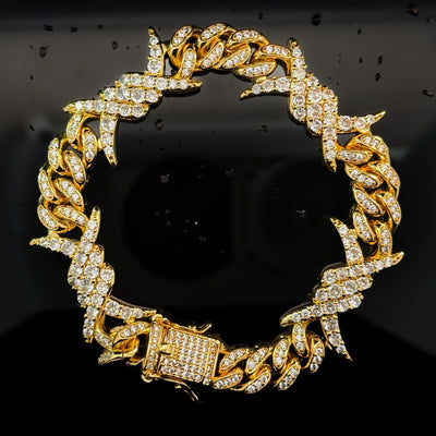 Iced Out Barbwire Bracelet
