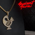 Iced Out Gold Sankofa Chain