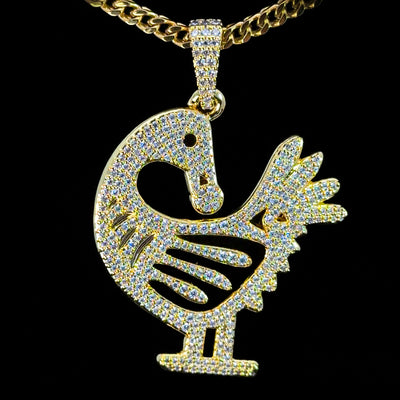 Iced Out Gold Sankofa Chain