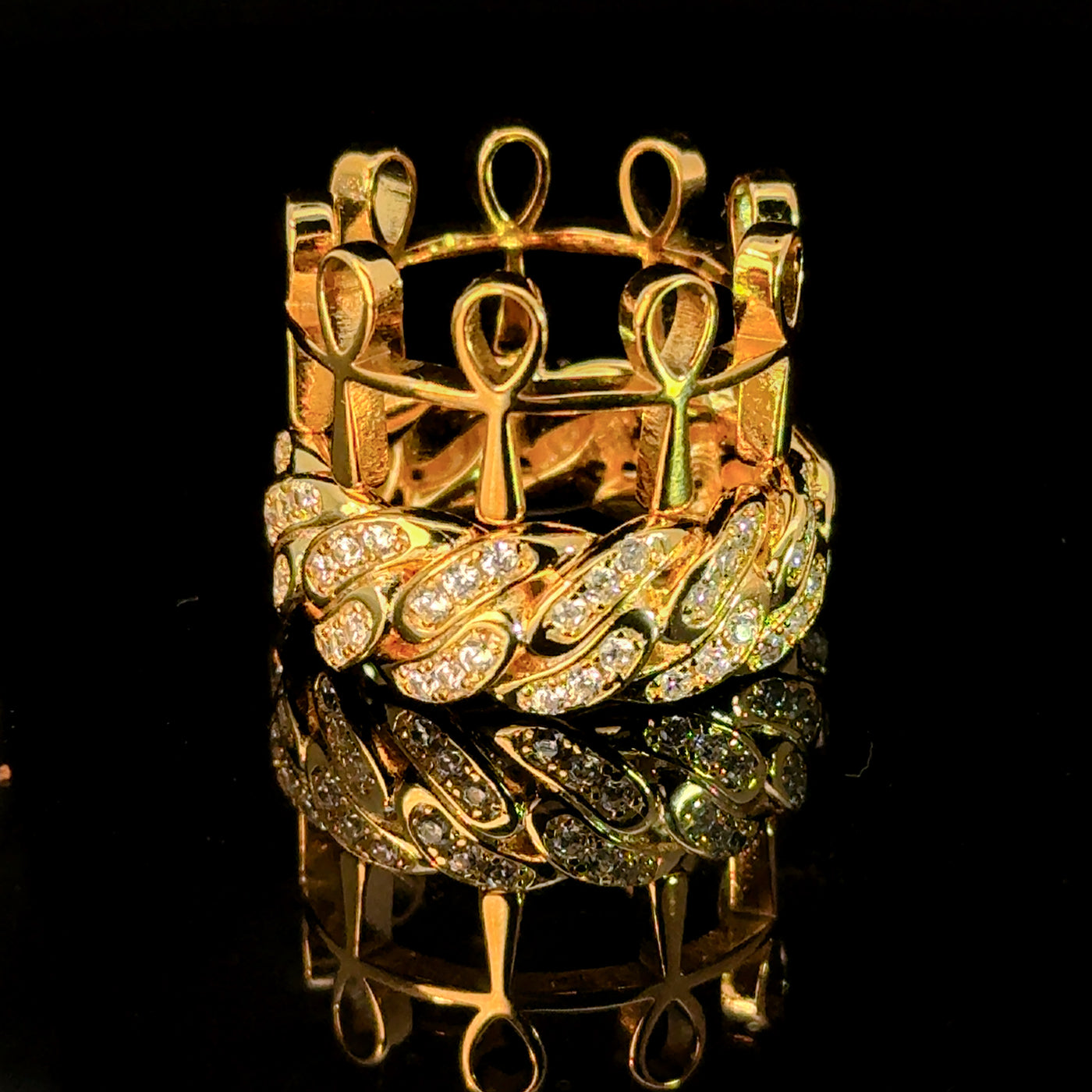 Cuban ANKH Ring Bundle