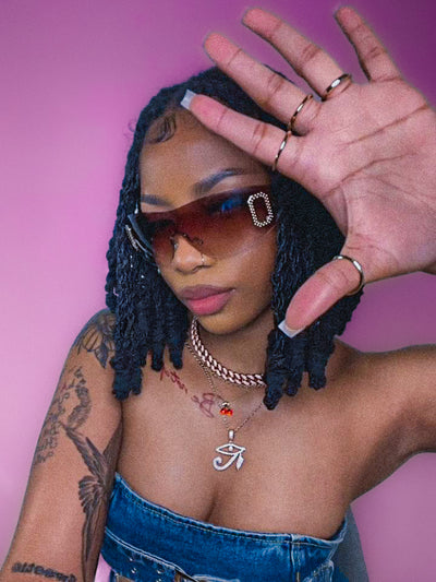 Pink Iced Heru 12mm Cuban Choker