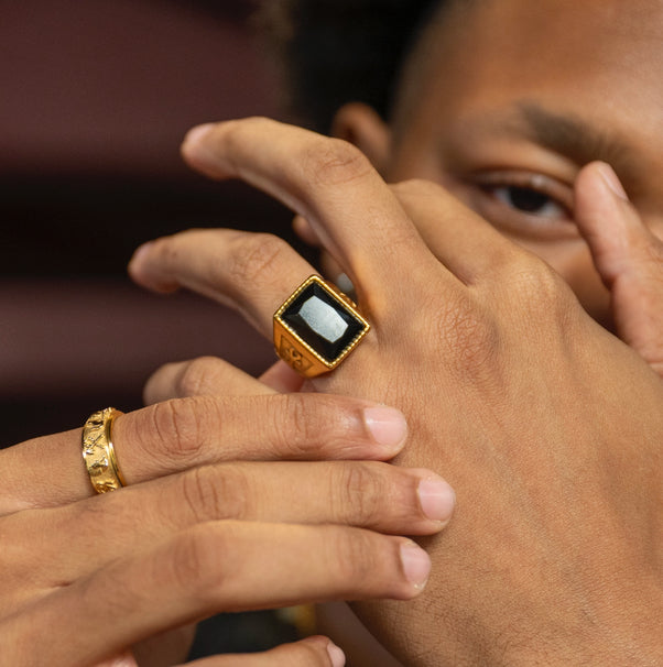 Onyx ANKH Men’s Ring