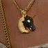 XL Black Unicorn Necklace