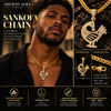 Iced Out Gold Sankofa Chain