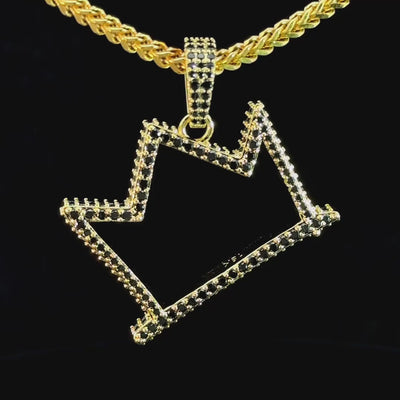 Black Iced Crown Basquiat Chain