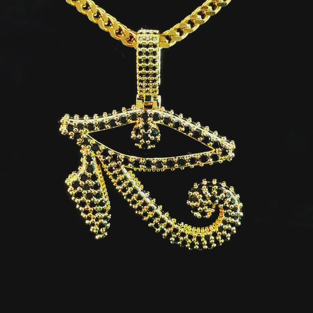 Black Iced Eye Of Heru Chain