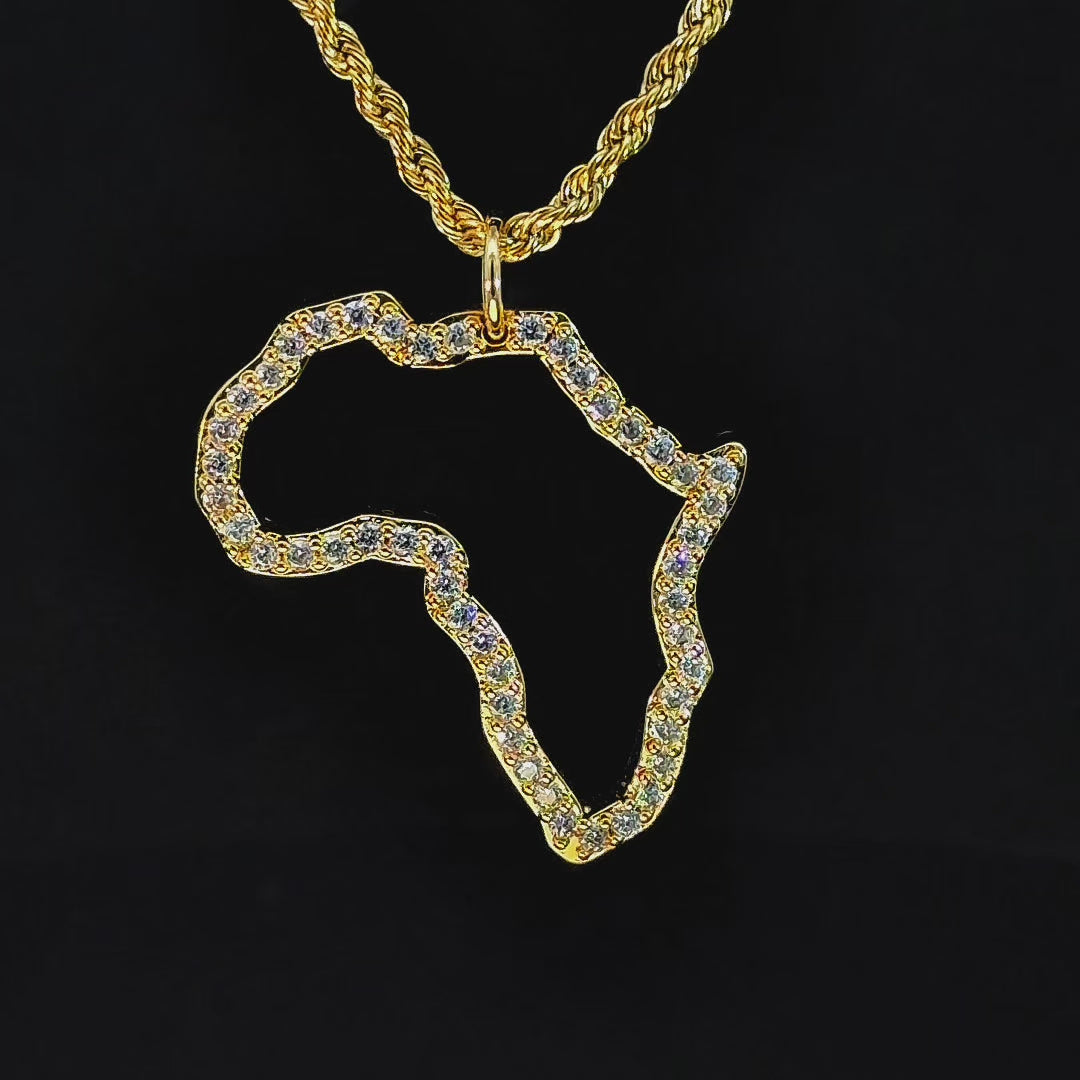 MotherLand Africa Outline Necklace