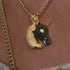 XL Black Unicorn Necklace