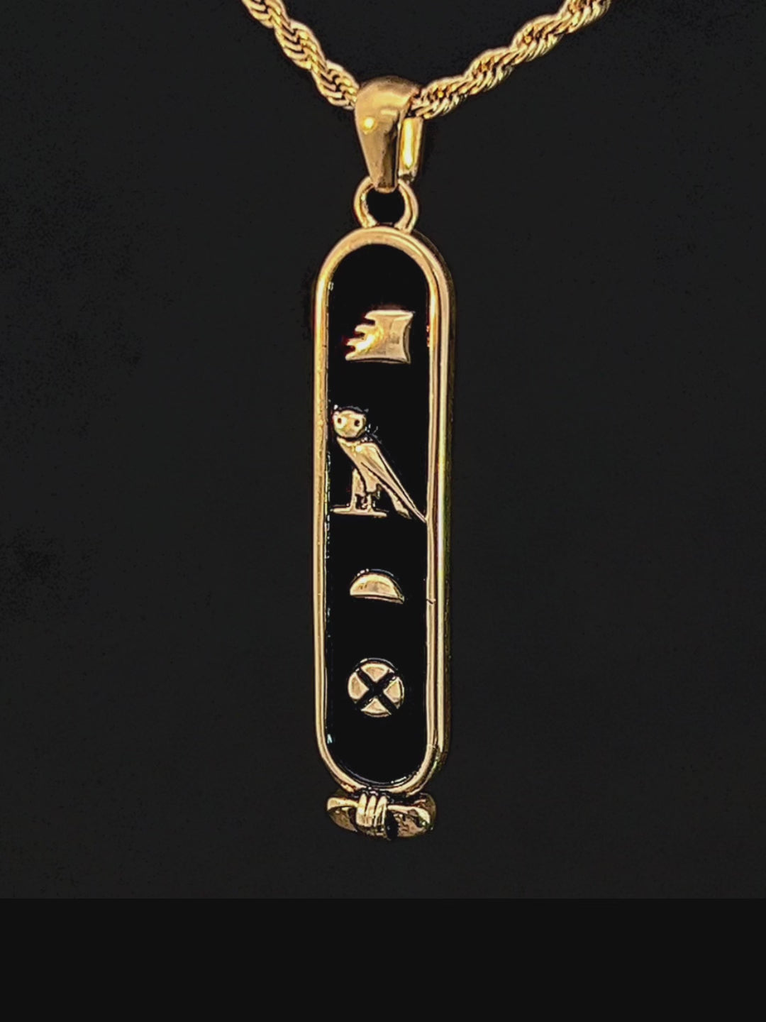 Kemet Hieroglyph Cartouche Chain