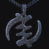 Gye Nyame Black Iced Adinkra Chain
