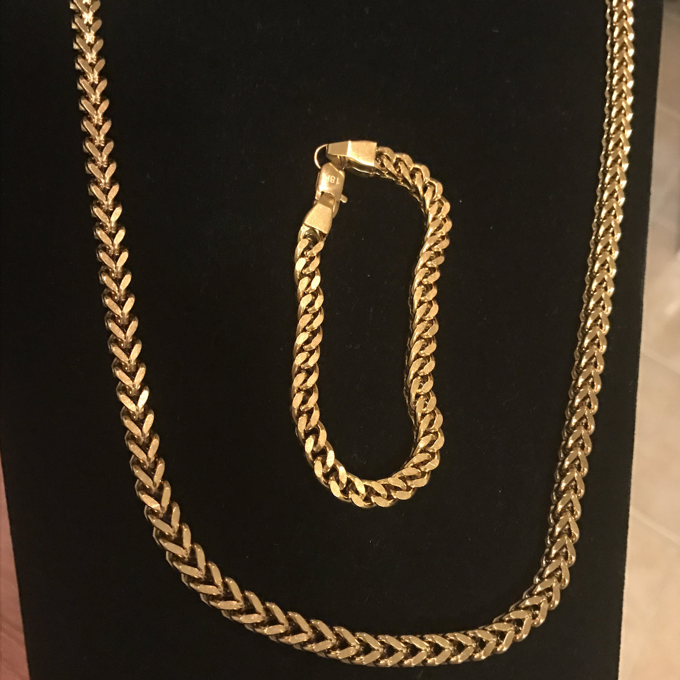 Cuban Chain & Bracelet Gold Bundle – Ancient Aura Jewelry