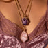 Raw Amethyst/Rose Quartz Necklace
