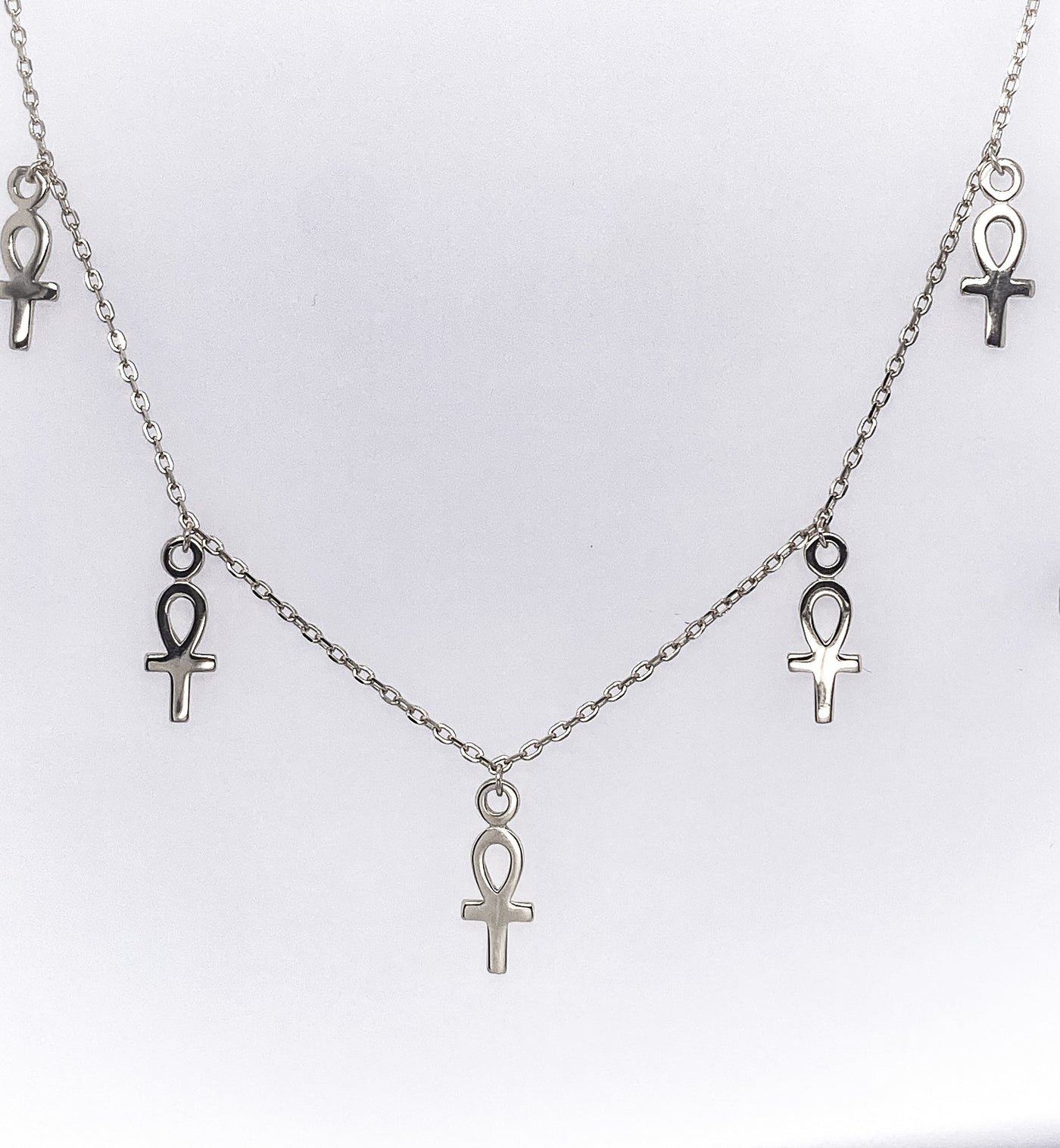 Sterling Silver Many Lives ANKH Necklace