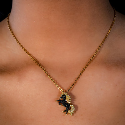 Black Unicorn Necklace