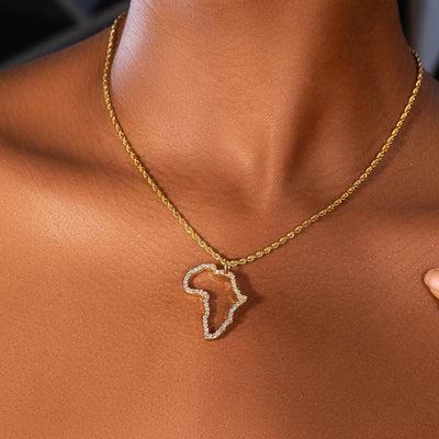 MotherLand Africa Outline Necklace